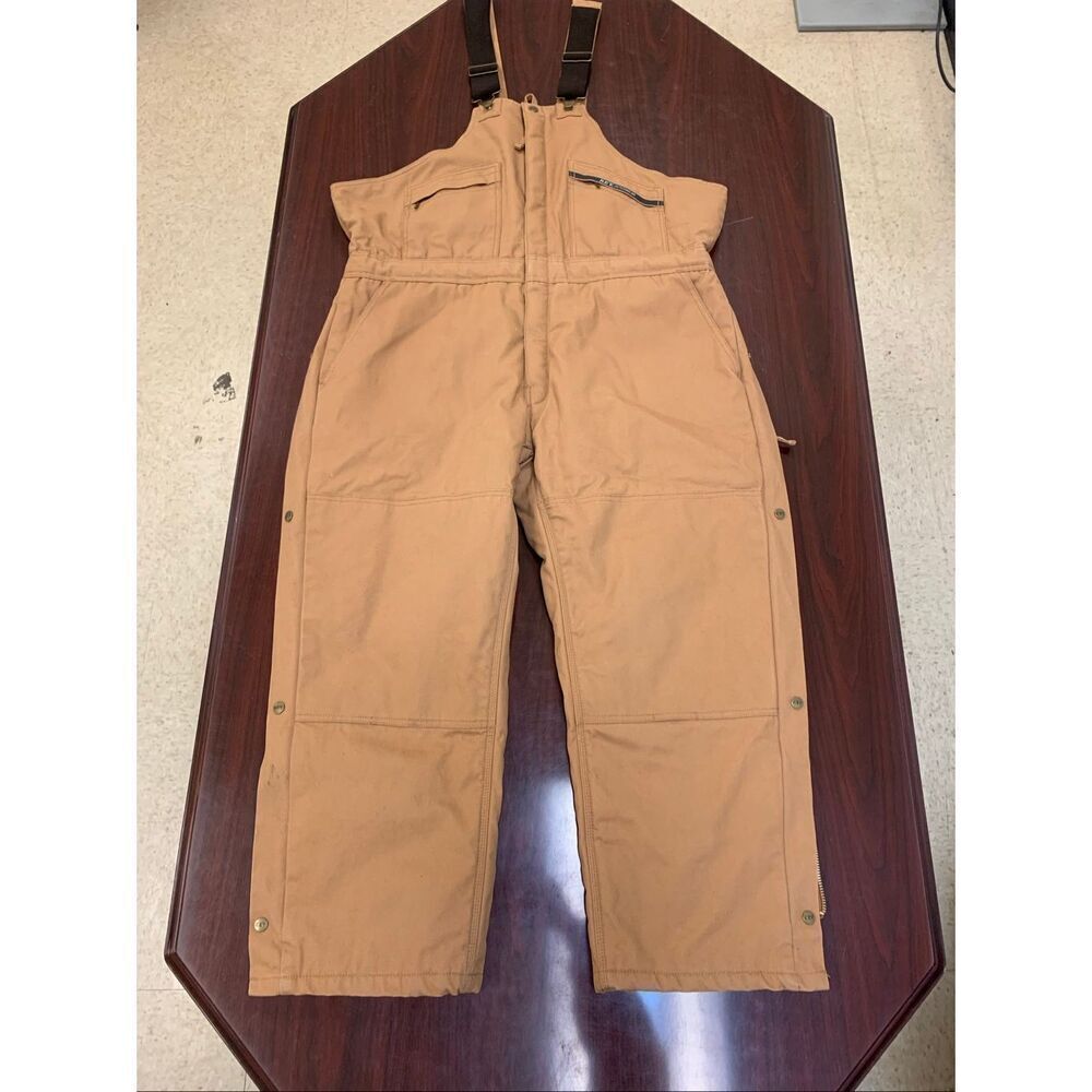Key Outerwear Overalls Quilted Lined Insulated Bib Coveralls Size XL Short EUC